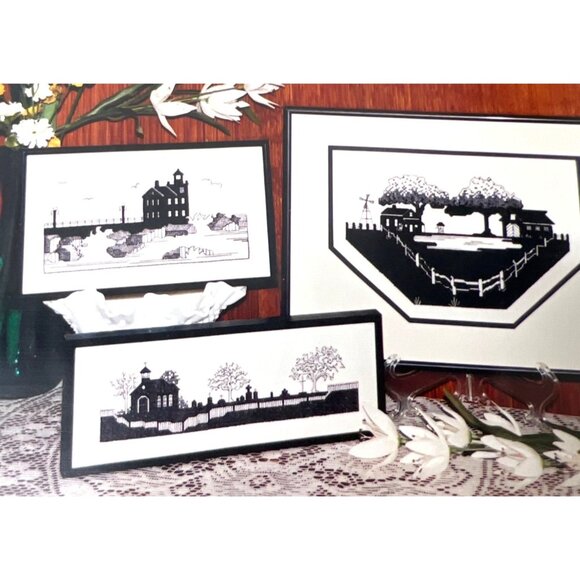 Simply Old-Fashioned Silhouette Trio Embroidery Patterns - Picture 2 of 3